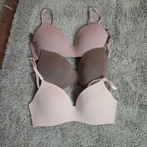 Sophie B. Women's Bra Trio - Pink, Brown, Cream